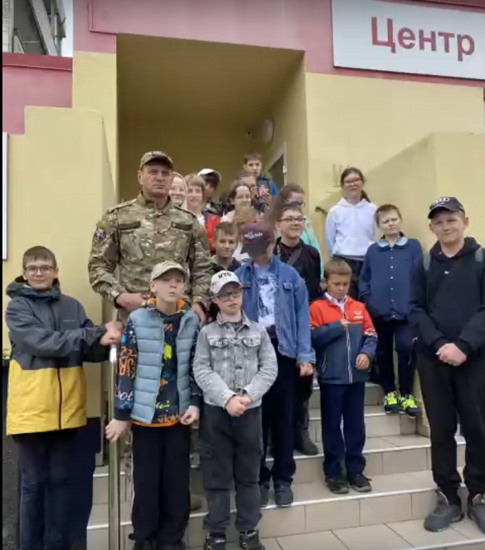 Один день в школьном лагере.